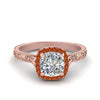 Load image into Gallery viewer, hand-engraved-cushion-cut-halo-diamond-engagement-ring-with-orange-sapphire-in-rose-gold-FD8588CURGSAOR-NL-RG_d79f84e6-5129-41fb-981a-5f5ccd2c56bd?v=1757588485
