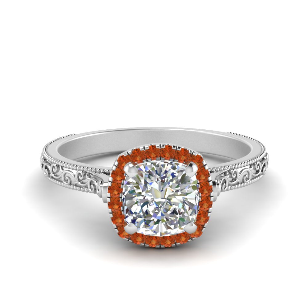 hand-engraved-cushion-cut-halo-diamond-engagement-ring-with-orange-sapphire-in-white-gold-FD8588CURGSAOR-NL-WG?v=1757588306