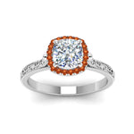 Load image into Gallery viewer, hand-engraved-cushion-cut-halo-diamond-engagement-ring-with-orange-sapphire-in-white-gold-FD8588CURGSAORANGLE5-NL-WG?v=1757588307
