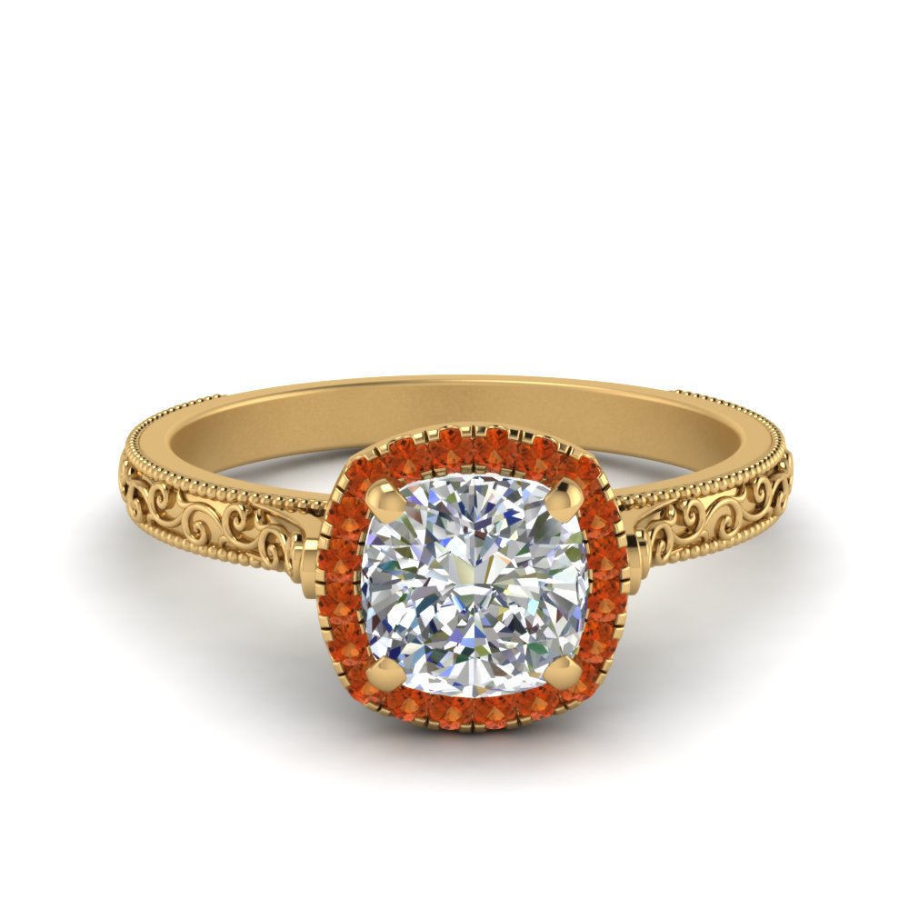 hand-engraved-cushion-cut-halo-diamond-engagement-ring-with-orange-sapphire-in-yellow-gold-FD8588CURGSAOR-NL-YG_d0069829-39c4-423d-a8d3-112226827383?v=1757588485