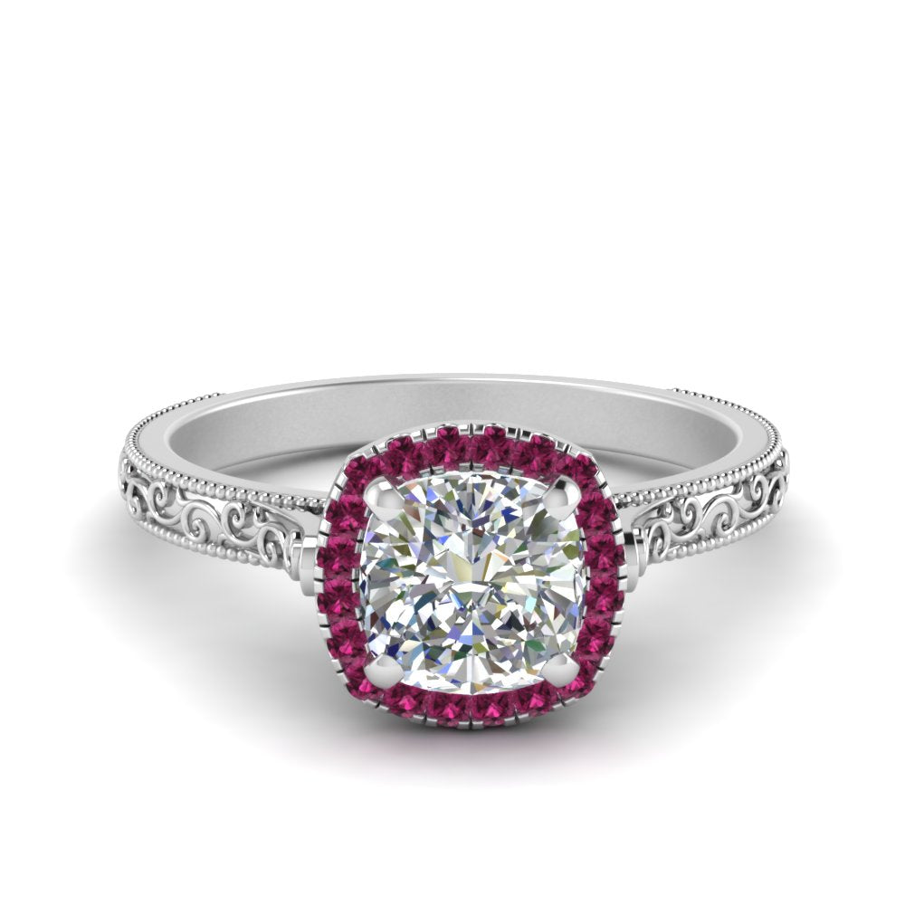 hand-engraved-cushion-cut-halo-diamond-engagement-ring-with-pink-sapphire-in-white-gold-FD8588CURGSADRPI-NL-WG?v=1757588309