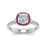 Load image into Gallery viewer, hand-engraved-cushion-cut-halo-diamond-engagement-ring-with-pink-sapphire-in-white-gold-FD8588CURGSADRPIANGLE5-NL-WG?v=1757588306
