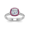 Load image into Gallery viewer, hand-engraved-cushion-cut-halo-diamond-engagement-ring-with-pink-sapphire-in-white-gold-FD8588CURGSADRPIANGLE5-NL-WG_bc653c6f-6673-42d4-a7a5-12a51c5fed0d?v=1757588485