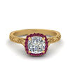 Load image into Gallery viewer, hand-engraved-cushion-cut-halo-diamond-engagement-ring-with-pink-sapphire-in-yellow-gold-FD8588CURGSADRPI-NL-YG_ee782a36-0c05-4bdd-9ca5-c47c36c2872d?v=1757588484