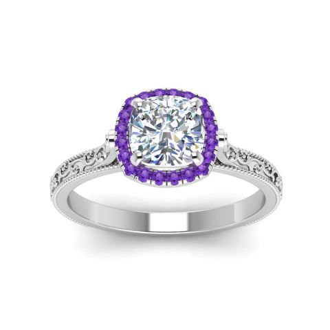hand-engraved-cushion-cut-halo-diamond-engagement-ring-with-purple-topaz-in-white-gold-FD8588CURGVITOANGLE5-NL-WG?v=1757588307