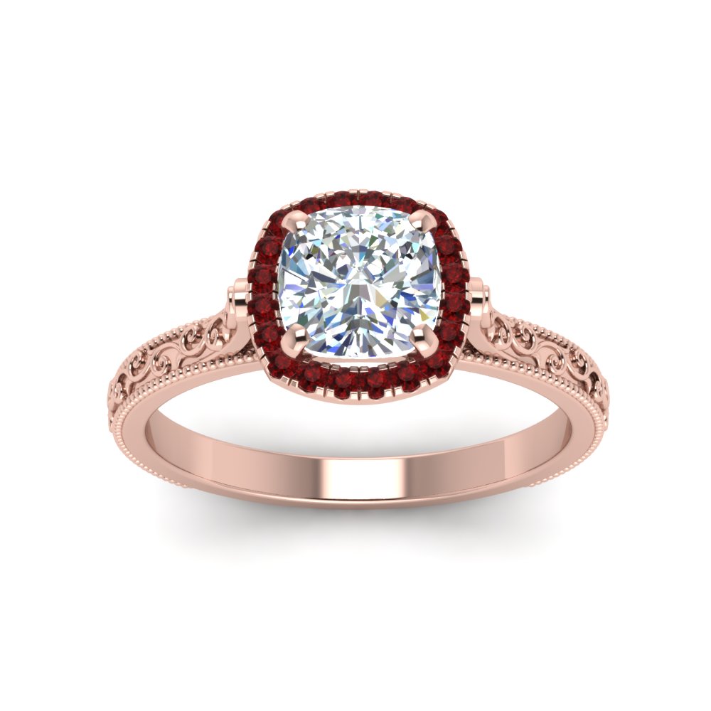hand-engraved-cushion-cut-halo-diamond-engagement-ring-with-ruby-in-rose-gold-FD8588CURGRUDRANGLE5-NL-RG?v=1757588307