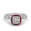 Load image into Gallery viewer, hand-engraved-cushion-cut-halo-diamond-engagement-ring-with-ruby-in-white-gold-FD8588CURGRUDR-NL-WG_cbaabd94-34b6-4494-9e7d-49027fccd9fe?v=1757588484