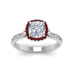 Load image into Gallery viewer, hand-engraved-cushion-cut-halo-diamond-engagement-ring-with-ruby-in-white-gold-FD8588CURGRUDRANGLE5-NL-WG?v=1757588306
