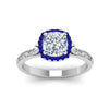 Load image into Gallery viewer, hand-engraved-cushion-cut-halo-diamond-engagement-ring-with-sapphire-in-white-gold-FD8588CURGSABLANGLE5-NL-WG_862e0091-161d-43f8-aebf-a4595cfc03b6?v=1757588485
