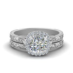 Load image into Gallery viewer, hand-engraved-cushion-cut-halo-diamond-wedding-ring-set-in-white-gold-FD8588CU-NL-WG_5b1be1c7-536b-4f24-9b71-298b4e411002?v=1757665317
