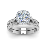 Load image into Gallery viewer, hand-engraved-cushion-cut-halo-diamond-wedding-ring-set-in-white-gold-FD8588CUANGLE5-NL-WG_ebb23738-24e8-49a3-9635-f86f1f27c809?v=1757665318
