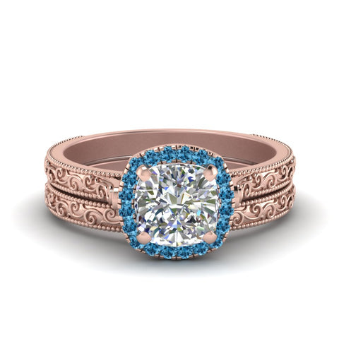 hand-engraved-cushion-cut-halo-diamond-wedding-ring-set-with-blue-topaz-in-rose-gold-FD8588CUGICBLTO-NL-RG?v=1757665151