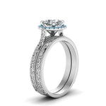 Load image into Gallery viewer, hand-engraved-cushion-cut-halo-diamond-wedding-ring-set-with-blue-topaz-in-white-gold-FD8588CUGICBLTOANGLE2-NL-WG_15776154-9873-4529-9142-81ff81518747?v=1757665317
