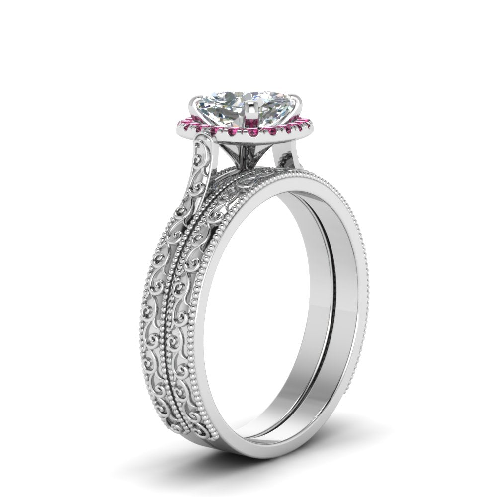 hand-engraved-cushion-cut-halo-diamond-wedding-ring-set-with-pink-sapphire-in-white-gold-FD8588CUGSADRPIANGLE2-NL-WG_f2fed01e-655c-48e5-a746-51ebe8e3dc09?v=1757665318