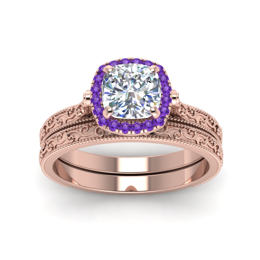 hand-engraved-cushion-cut-halo-diamond-wedding-ring-set-with-purple-topaz-in-rose-gold-FD8588CUGVITOANGLE5-NL-RG_ea9c2059-e8a6-4eda-be1a-b635fc60b1b1?v=1757665318