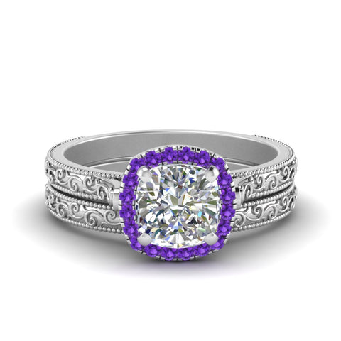 hand-engraved-cushion-cut-halo-diamond-wedding-ring-set-with-purple-topaz-in-white-gold-FD8588CUGVITO-NL-WG_371f1c6b-90ed-4c6c-9a34-167c0bfd3ebb?v=1757665318