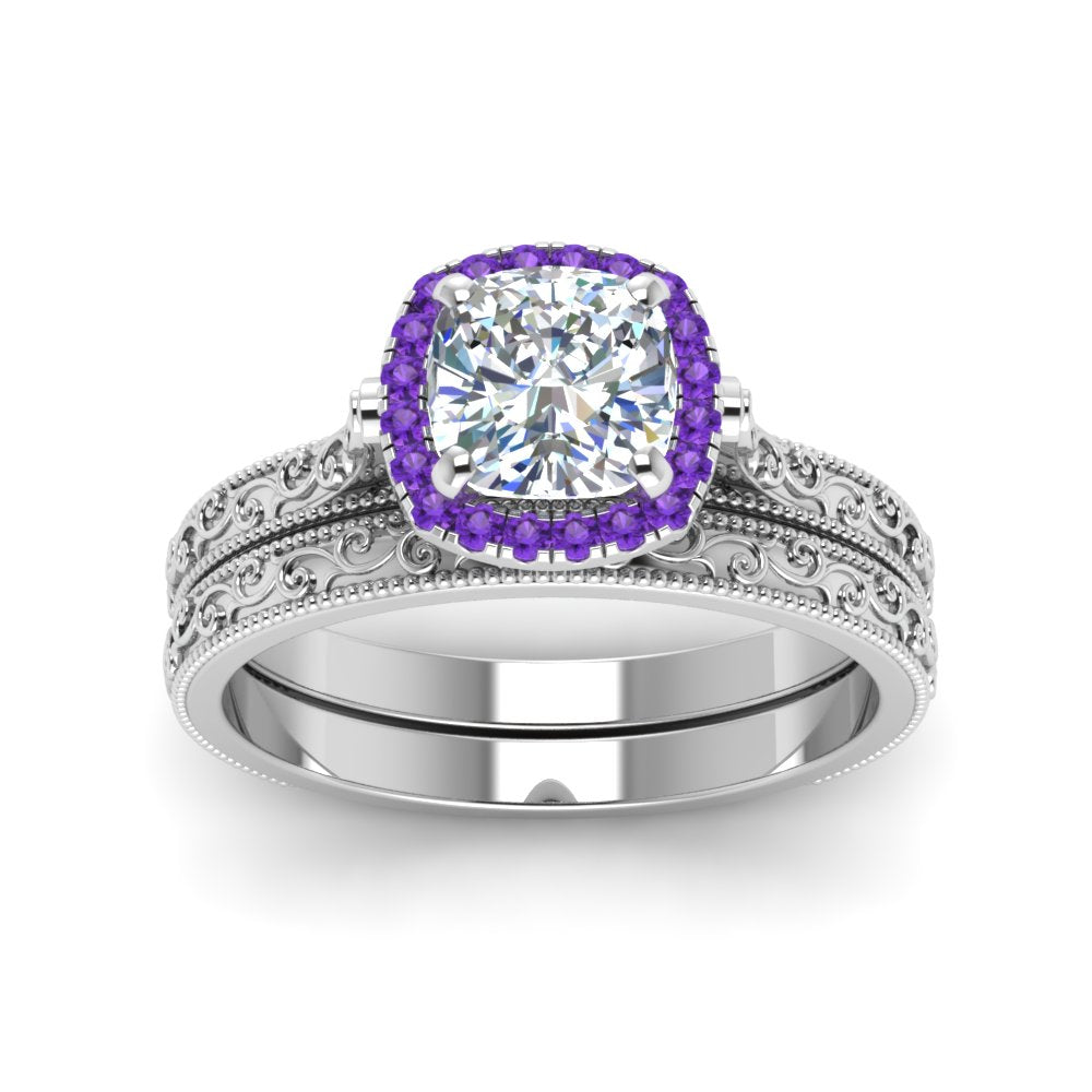 hand-engraved-cushion-cut-halo-diamond-wedding-ring-set-with-purple-topaz-in-white-gold-FD8588CUGVITOANGLE5-NL-WG_f7de5a95-5df4-454e-bf9d-be925f572ec0?v=1757665318