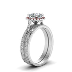 Load image into Gallery viewer, hand-engraved-cushion-cut-halo-diamond-wedding-ring-set-with-ruby-in-white-gold-FD8588CUGRUDRANGLE2-NL-WG_e3614cc6-5fab-4d50-8274-8ecb3df1e177?v=1757665317
