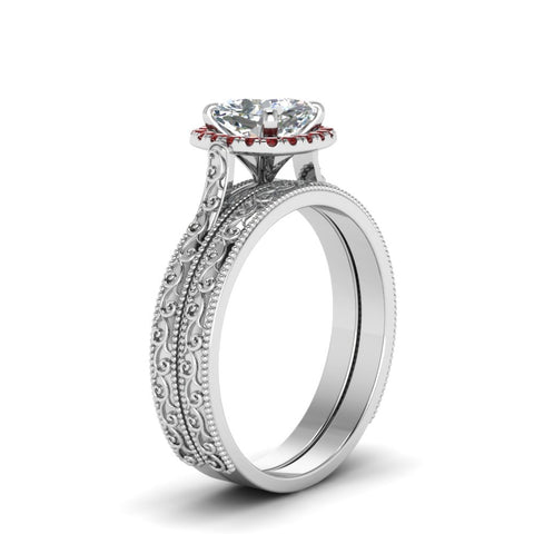 hand-engraved-cushion-cut-halo-diamond-wedding-ring-set-with-ruby-in-white-gold-FD8588CUGRUDRANGLE2-NL-WG_e3614cc6-5fab-4d50-8274-8ecb3df1e177?v=1757665317