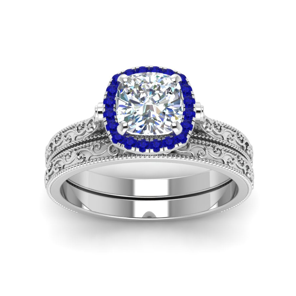 hand-engraved-cushion-cut-halo-diamond-wedding-ring-set-with-sapphire-in-white-gold-FD8588CUGSABLANGLE5-NL-WG_bad032a7-0617-4839-8c12-4754e7be5d31?v=1757665317