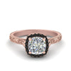 Load image into Gallery viewer, hand-engraved-cushion-cut-halo-engagement-ring-with-black-diamond-in-rose-gold-FD8588CURGBLACK-NL-RG_94e9b3bf-94be-4dfa-b7e0-f1d6dfa6a9d1?v=1757588484