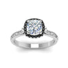 Load image into Gallery viewer, hand-engraved-cushion-cut-halo-engagement-ring-with-black-diamond-in-white-gold-FD8588CURGBLACKANGLE5-NL-WG_a01090af-14ca-40ea-81ab-f065c19c87c8?v=1757588486