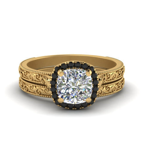 hand-engraved-cushion-cut-halo-wedding-ring-set-with-black-diamond-in-yellow-gold-FD8588CUGBLACK-NL-YG_ee284afa-e951-48e5-8d04-90cbcc52ca4e?v=1757665318