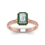 Load image into Gallery viewer, hand-engraved-emerald-cut-halo-diamond-engagement-ring-with-emerald-in-rose-gold-FD8588EMRGEMGRANGLE5-NL-RG_a4065c38-ae78-4f80-b8ca-8e6079c2a0ee?v=1757588496
