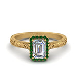 Load image into Gallery viewer, hand-engraved-emerald-cut-halo-diamond-engagement-ring-with-emerald-in-yellow-gold-FD8588EMRGEMGR-NL-YG_5a205a62-2ee7-46c3-8d67-81fbcf44657b?v=1757588497
