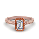 Load image into Gallery viewer, hand-engraved-emerald-cut-halo-diamond-engagement-ring-with-orange-sapphire-in-rose-gold-FD8588EMRGSAOR-NL-RG_e4e4d95e-986c-4533-abee-64f9e05ebc0e?v=1757588496
