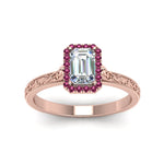Load image into Gallery viewer, hand-engraved-emerald-cut-halo-diamond-engagement-ring-with-pink-sapphire-in-rose-gold-FD8588EMRGSADRPIANGLE5-NL-RG_11cf02a5-9b60-401a-8356-6575d292d3f0?v=1757588497
