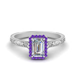 Load image into Gallery viewer, hand-engraved-emerald-cut-halo-diamond-engagement-ring-with-purple-topaz-in-white-gold-FD8588EMRGVITO-NL-WG_4b4bd24c-7af8-4a65-9421-4228b7d46257?v=1757588497
