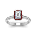 Load image into Gallery viewer, hand-engraved-emerald-cut-halo-diamond-engagement-ring-with-ruby-in-white-gold-FD8588EMRGRUDRANGLE5-NL-WG_c5718125-0209-427d-abf0-00cedb74b0f9?v=1757588496
