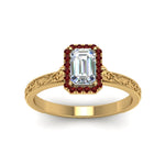 Load image into Gallery viewer, hand-engraved-emerald-cut-halo-diamond-engagement-ring-with-ruby-in-yellow-gold-FD8588EMRGRUDRANGLE5-NL-YG_67993025-94fc-4b4f-94cd-a1af70b0845e?v=1757588497
