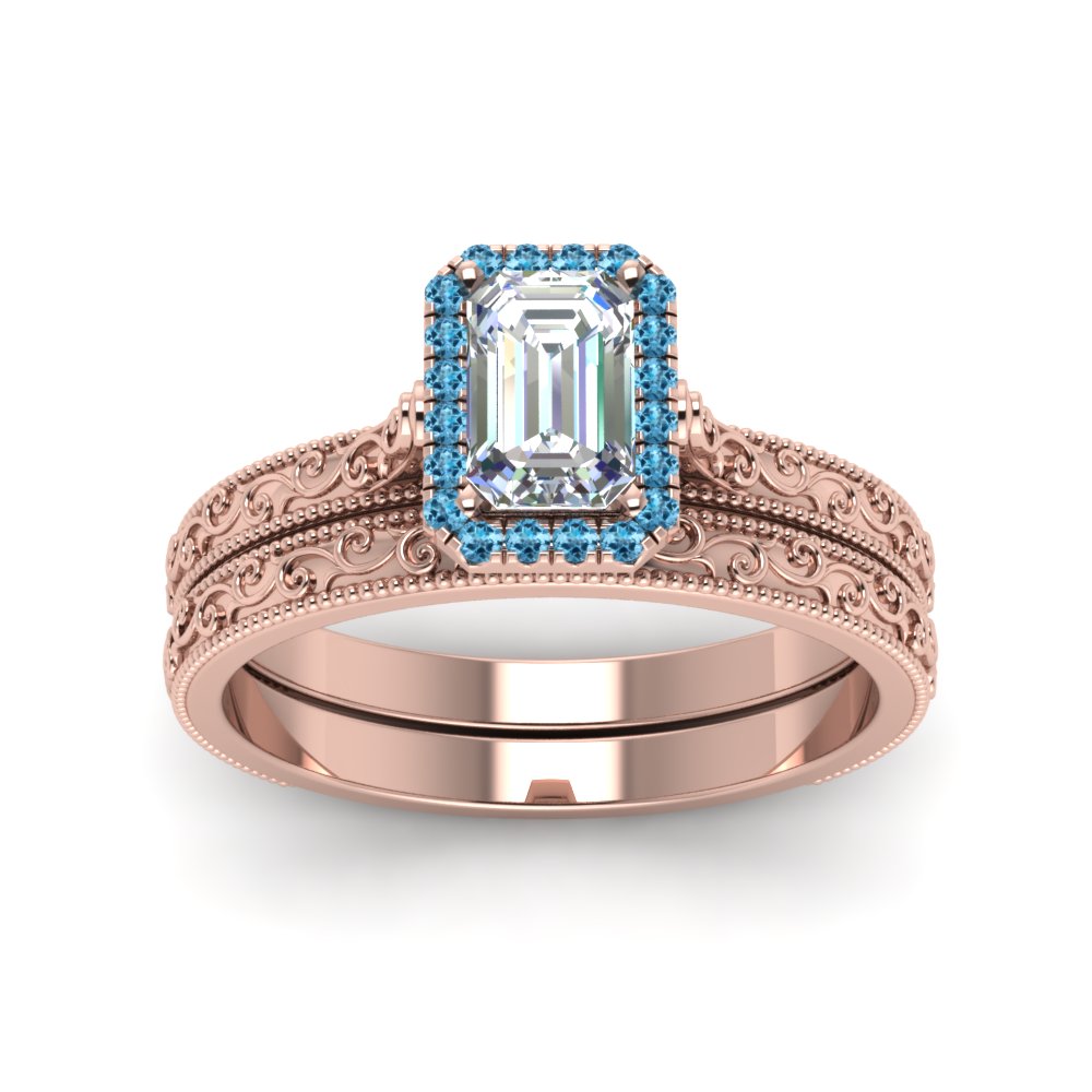 hand-engraved-emerald-cut-halo-diamond-wedding-ring-set-with-blue-topaz-in-rose-gold-FD8588EMGICBLTOANGLE5-NL-RG?v=1757665169
