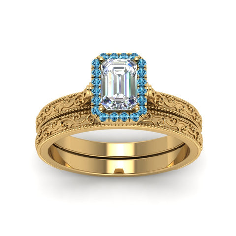 hand-engraved-emerald-cut-halo-diamond-wedding-ring-set-with-blue-topaz-in-yellow-gold-FD8588EMGICBLTOANGLE5-NL-YG_171399d7-a2dc-4735-bd7a-87476fab90dc?v=1757665328
