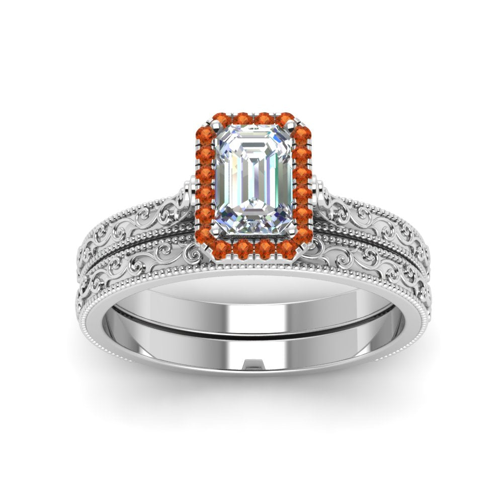 hand-engraved-emerald-cut-halo-diamond-wedding-ring-set-with-orange-sapphire-in-white-gold-FD8588EMGSAORANGLE5-NL-WG_9e4c8eb2-a5de-4772-90a3-74b0df5fce3a?v=1757665328