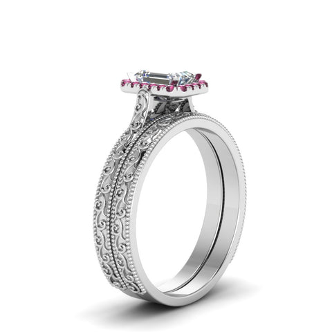 hand-engraved-emerald-cut-halo-diamond-wedding-ring-set-with-pink-sapphire-in-white-gold-FD8588EMGSADRPIANGLE2-NL-WG_43c117f0-724b-4153-b5ee-bb79142a4fd7?v=1757665328