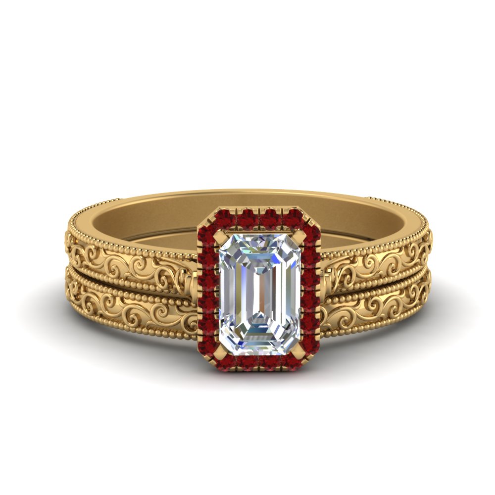 hand-engraved-emerald-cut-halo-diamond-wedding-ring-set-with-ruby-in-yellow-gold-FD8588EMGRUDR-NL-YG_842ba8a9-1e84-4fe2-9302-5599f04891d6?v=1757665328