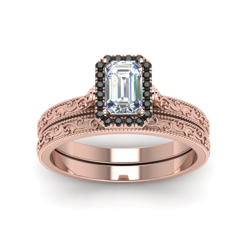 hand-engraved-emerald-cut-halo-wedding-ring-set-with-black-diamond-in-rose-gold-FD8588EMGBLACKANGLE5-NL-RG?v=1757665169