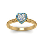Load image into Gallery viewer, hand-engraved-heart-shaped-halo-diamond-engagement-ring-with-blue-topaz-in-yellow-gold-FD8588HTRGICBLTOANGLE5-NL-YG?v=1757588349
