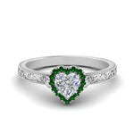 Load image into Gallery viewer, hand-engraved-heart-shaped-halo-diamond-engagement-ring-with-emerald-in-white-gold-FD8588HTRGEMGR-NL-WG?v=1757588348
