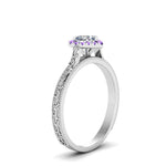 Load image into Gallery viewer, hand-engraved-heart-shaped-halo-diamond-engagement-ring-with-purple-topaz-in-white-gold-FD8588HTRGVITOANGLE2-NL-WG_a53532a0-c4e6-49e5-a5ba-a359172efcef?v=1757588509
