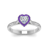 Load image into Gallery viewer, hand-engraved-heart-shaped-halo-diamond-engagement-ring-with-purple-topaz-in-white-gold-FD8588HTRGVITOANGLE5-NL-WG_7a4d7444-4053-481d-beef-443326701cc1?v=1757588508