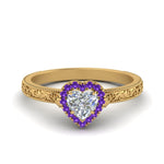 Load image into Gallery viewer, hand-engraved-heart-shaped-halo-diamond-engagement-ring-with-purple-topaz-in-yellow-gold-FD8588HTRGVITO-NL-YG_f71178e9-5132-4924-87c8-897c53661642?v=1757588508
