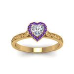 Load image into Gallery viewer, hand-engraved-heart-shaped-halo-diamond-engagement-ring-with-purple-topaz-in-yellow-gold-FD8588HTRGVITOANGLE5-NL-YG_5243f5a0-671f-4a52-9ca7-6afc554c39b5?v=1757588509
