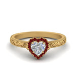 Load image into Gallery viewer, hand-engraved-heart-shaped-halo-diamond-engagement-ring-with-ruby-in-yellow-gold-FD8588HTRGRUDR-NL-YG?v=1757588349
