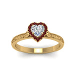Load image into Gallery viewer, hand-engraved-heart-shaped-halo-diamond-engagement-ring-with-ruby-in-yellow-gold-FD8588HTRGRUDRANGLE5-NL-YG_d902cb58-799d-43d2-9297-fdf48446c43a?v=1757588508
