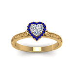 Load image into Gallery viewer, hand-engraved-heart-shaped-halo-diamond-engagement-ring-with-sapphire-in-yellow-gold-FD8588HTRGSABLANGLE5-NL-YG?v=1757588348
