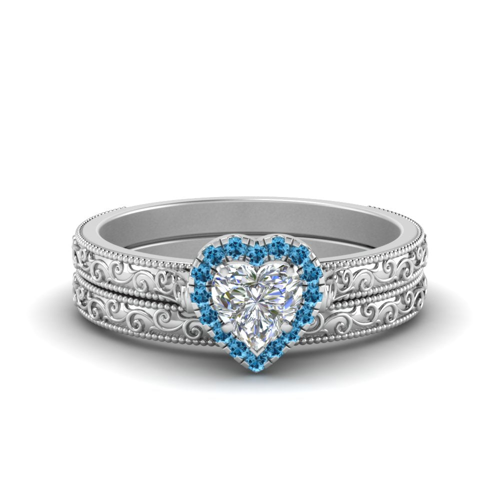 hand-engraved-heart-shaped-halo-diamond-wedding-ring-set-with-blue-topaz-in-white-gold-FD8588HTGICBLTO-NL-WG?v=1757665338